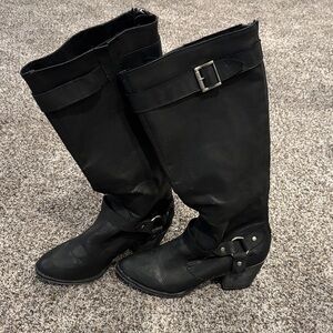 Rocket Dog Black Heeled Boots